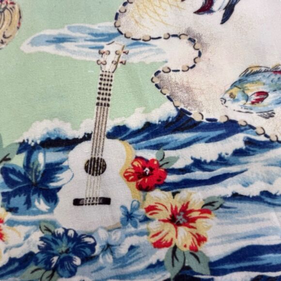 Polo Ralph Lauren Hawaiian Shirt 1XB Hula Girl Palm Tree Ukulele Beach Viscose - Picture 3 of 11